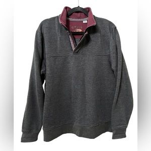 Orvis Size Medium M 1/4 Zip Pullover Sweatshirt Fly Fishing Camping Outdoor Gray